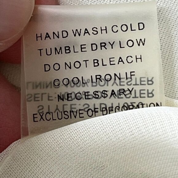 Sugar Lips BOHO Dress Size S Cream Multi Peasant Flowy Tie Sleeve Off Shoulder - Picture 12 of 12